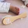 Personalised Birth Flower Font Baby Hair Brush, thumbnail 1 of 2