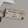 Personalised 'This Mum Belongs To…' Wooden Keyring, thumbnail 1 of 3