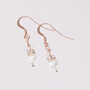 Freshwater Pearl Crystal Diamante Wedding Earrings, thumbnail 1 of 2