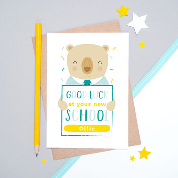 Personalised Good Luck At Your New School Card, 2 of 9