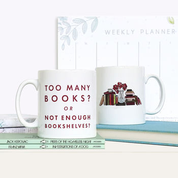 Book Lover 'Too Many Books' Funny Mug Gift, 2 of 2