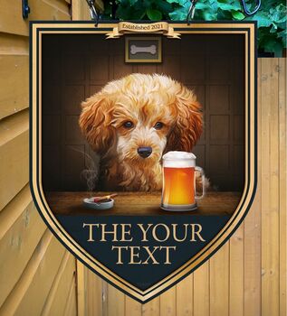 Pooch And Pint Personalised Pub Sign/Bar Sign/Man Cave, 5 of 8