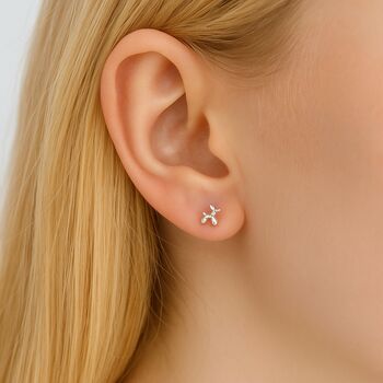 Sterling Silver Balloon Dog Stud Earrings, 6 of 10