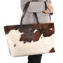 Vondie And Will Chocolate Tote Bag With Calf Hair, thumbnail 4 of 5