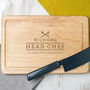 Personalised Family Chef Chopping Board For Him, thumbnail 1 of 7