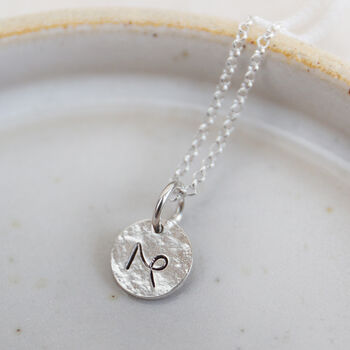 Sterling Silver Dinky Zodiac Sign Pendant, 5 of 12