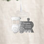 Festive Train First Christmas Hanging Decoration, thumbnail 2 of 2