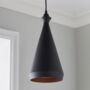 Black And Copper Hanging Pendant Light, thumbnail 1 of 2