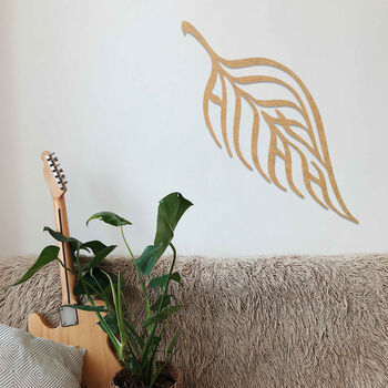 Tropical Leaf Wooden Wall Art Hanging Home Room Decor, 4 of 10