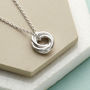 Little Silver Friendship Knot Necklace, thumbnail 2 of 5
