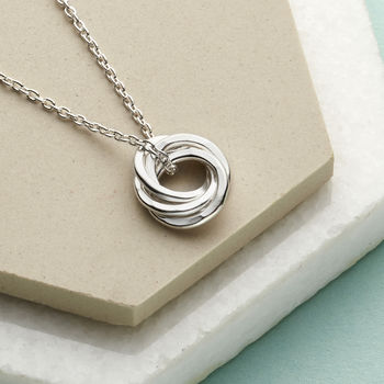 Little Silver Friendship Knot Necklace, 2 of 5