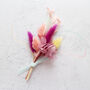 ‘Vegas’ Bright Dried Flower Buttonhole Corsage, thumbnail 3 of 4