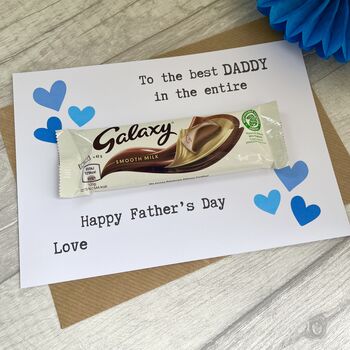 Happy Father's Day Grandad/Papa Galaxy Chocolate Card, 4 of 4