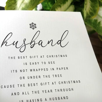 Personalised Christmas Card For Husband, 2 of 4