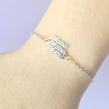 Please Please Please Lyric Bracelet Sabrina Carpenter Inspired, 4 of 6