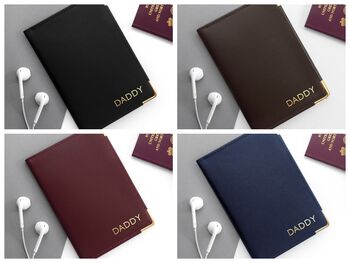 Personalised Premium Leather Passport Cover, 2 of 9