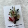 Happy Valentines Day Dried Flower Card, thumbnail 2 of 3