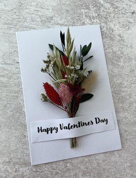 Happy Valentines Day Dried Flower Card, 2 of 3