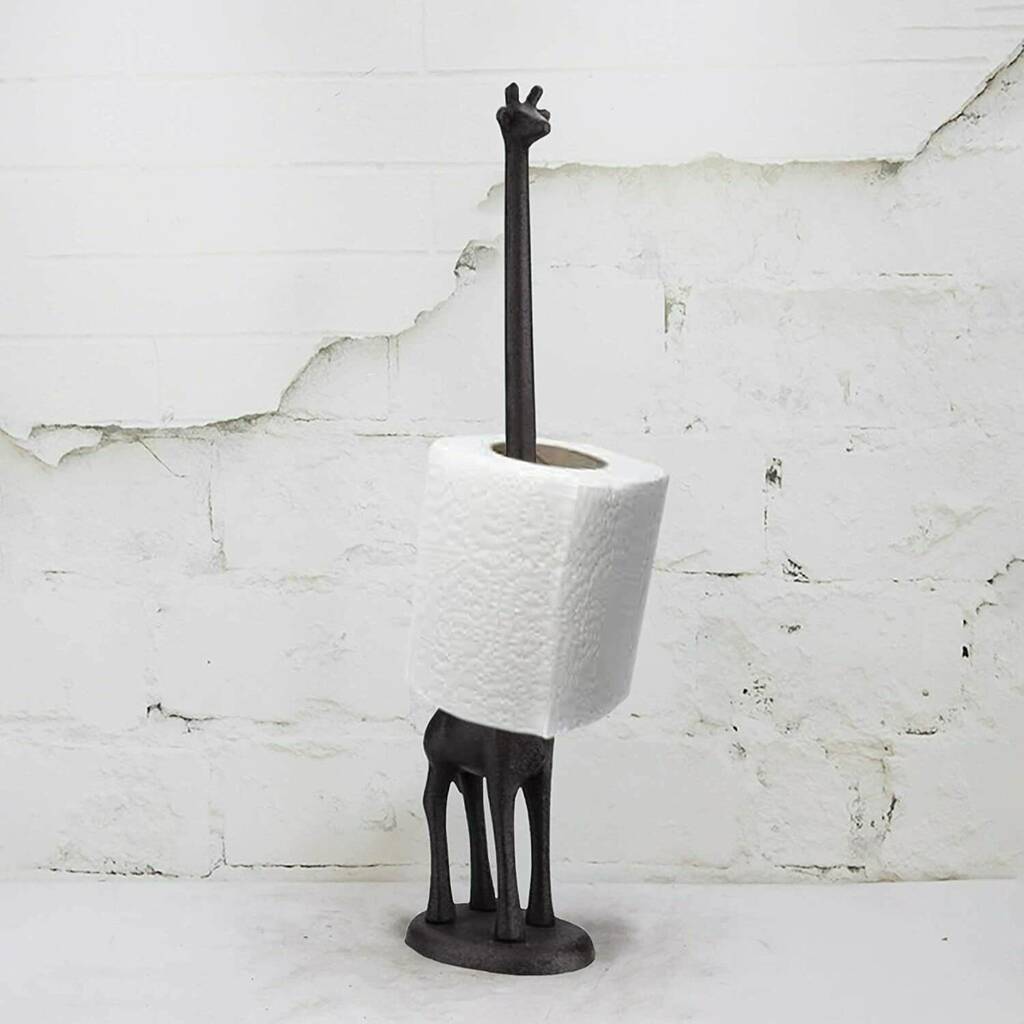 Cast Iron Giraffe Ornament/Kitchen Roll Holder By Air Armor