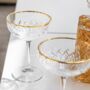 Set Of Two Gold Rimmed Champagne Coupes, thumbnail 3 of 3