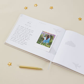 My Baby Journal Lullaby | Luxury Cloth Baby Memory Book With Gold Foil, 10 of 12