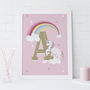 Personalised Unicorn Childs Initial Print, thumbnail 1 of 1