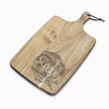 Personalised Munsterlander Engraved Acacia Serving Board, 2 of 2
