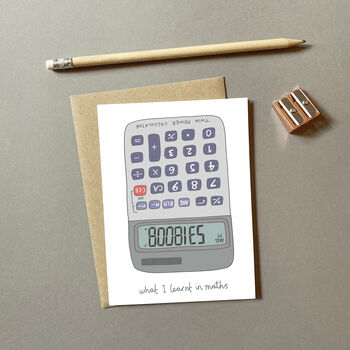 Boobies Calculator Greeting Card, 3 of 4