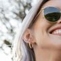 Hanna 18ct Gold Plate Brushed Hoop Earrings, thumbnail 1 of 3