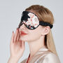 Silk Eye Mask Royal Peacock Black, thumbnail 5 of 6