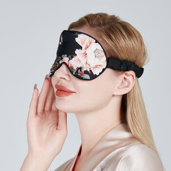 Silk Eye Mask Royal Peacock Black, 5 of 6