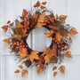 Light Up Maple Leaf Autumn Rattan Wreath, thumbnail 4 of 7