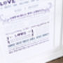 'Love Is A Temporary Madness' Wedding Anniversary Print, thumbnail 2 of 6