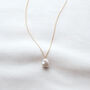 Organic Vegan Pearl Necklace, thumbnail 2 of 5