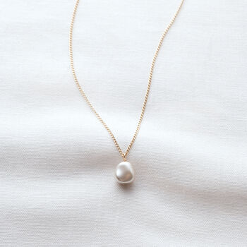 Organic Vegan Pearl Necklace, 2 of 5