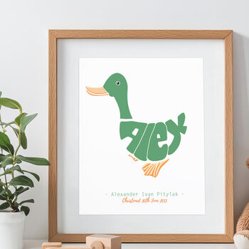 Personalised Duck Print, 3 of 7