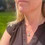 The T Bar Green Onyx Necklace, Silver, thumbnail 3 of 8