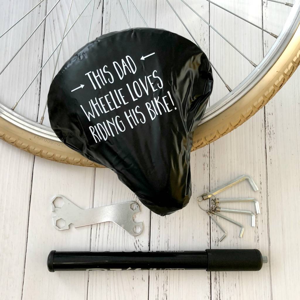 Dads Bike Gift Seat Rain Cover Novelty Father's Gift By Kelly Connor ... - Original DaD Loves His Bike Father S Day Bike Seat Rain Cover