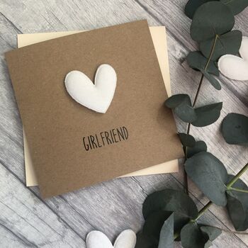 Boyfriend/ Girlfriend Padded Heart Birthday Card, 3 of 3