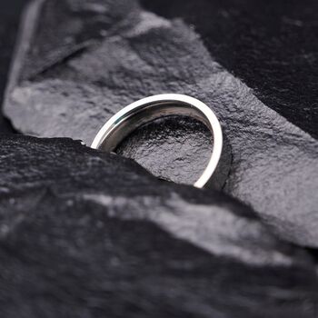 Silver Engraved 5mm Band Ring, 8 of 11