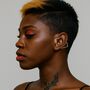 Gold Square Sterling Silver Ear Cuffs, thumbnail 1 of 5
