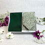 Emerald Floral Cotton Wedding Tie Set, thumbnail 3 of 4