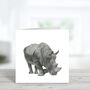 Situla The Rhino Luxury Blank Greeting Card, thumbnail 2 of 2