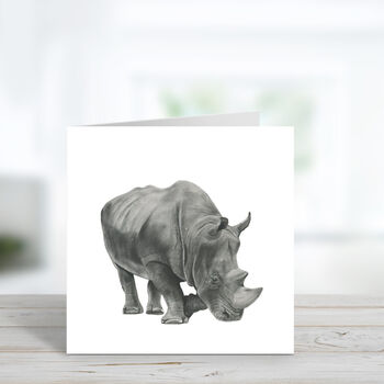 Situla The Rhino Luxury Blank Greeting Card, 2 of 2