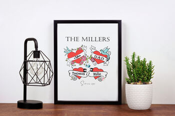 Personalised Family Tattoo Style Print, 5 of 6