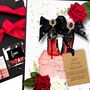 Personalised 30th Black Heels Handmade Scented Birthday Card, thumbnail 8 of 8