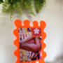 Neon Orange Wall Print Blobby Frame Free Print Included, thumbnail 2 of 10