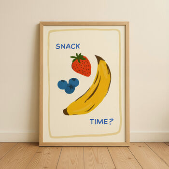 Snack Time? Kids Illustration Print Toddler Nursery, 2 of 7