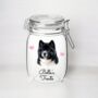 Personalised Akita Dog Treat Jar Pet Gift, thumbnail 2 of 2