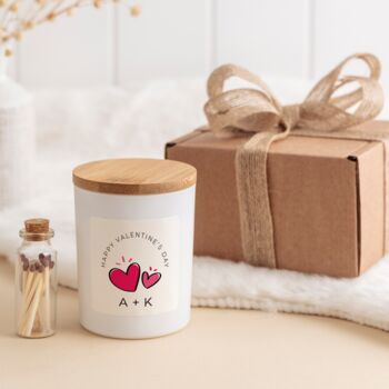Personalised Heart And Initials Valentine’s Candle Gift, 3 of 6
